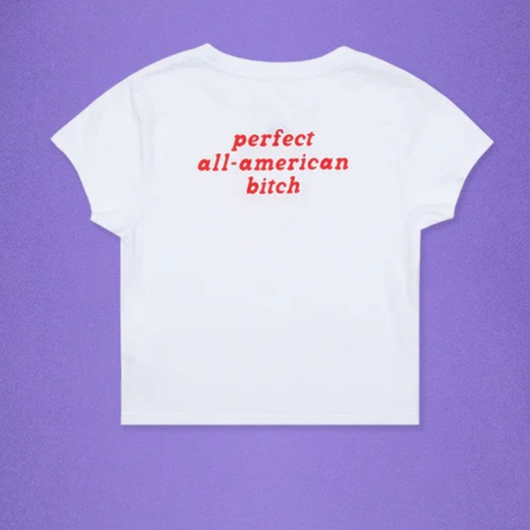 Olivia Rodrigo Percect All American crop tee size large - Picture 2 of 9